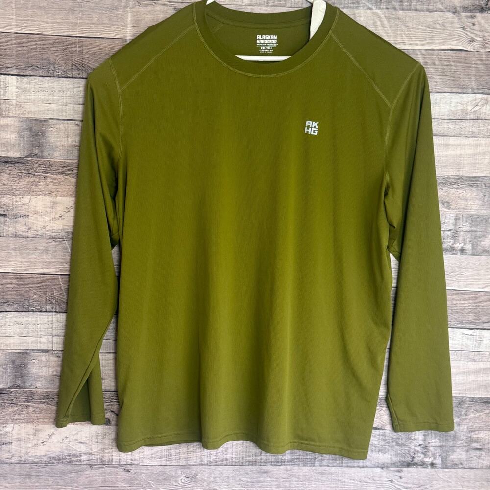 Alaskan Hardgear Mens Shirt 2XLT Green Long Sleeve Outdoors Performance